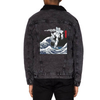 Trending Mecha Wave Unisex Sherpa-lined Denim Jacket | Artistshot