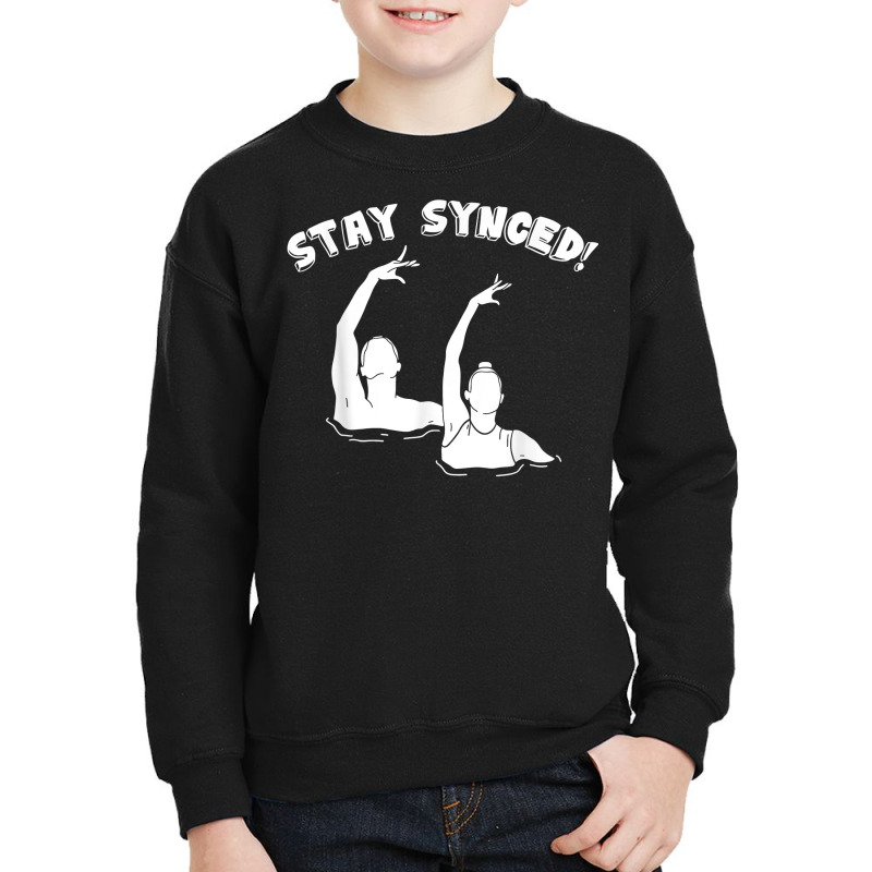 Stay Synced Synchronized Swimming T Shirt Youth Sweatshirt by brict6eguo | Artistshot