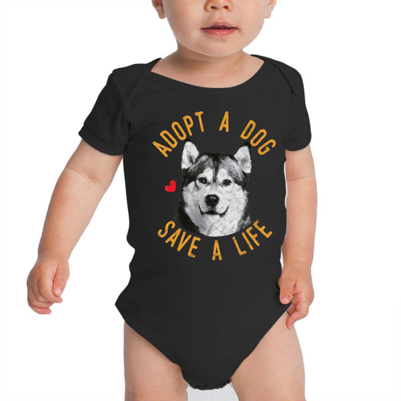 Limited Edition Adopt A Dog Save A Life Rescue Alaskan Malamute Baby Bodysuit | Artistshot