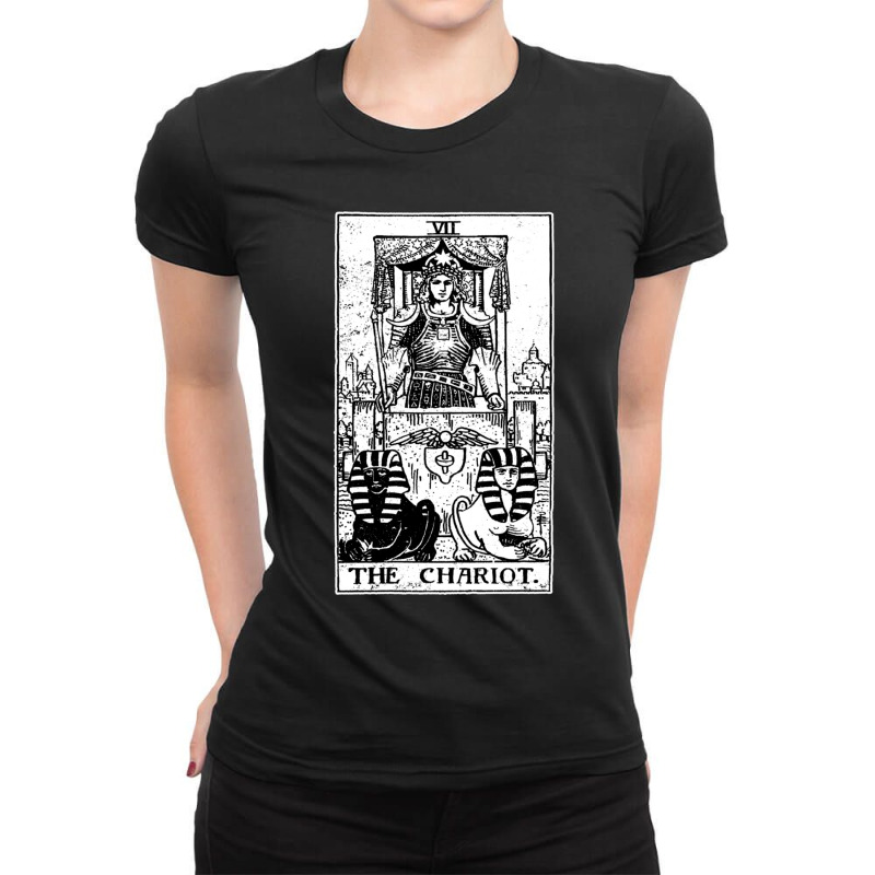 The Chariot Tarot Card Major Arcana Fortune Telling Occult Essential Ladies Fitted T-Shirt by apolitery | Artistshot