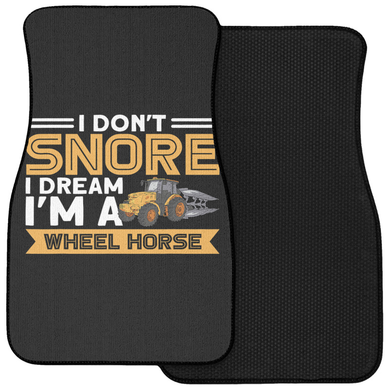 I Dont Snore I Im A Wheel Horse Tractor Farmer Front Car Mat | Artistshot