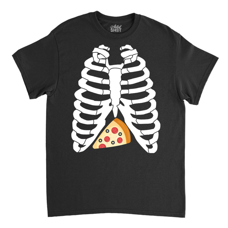 Hot Trend Funny Skeleton Halloween Pizza Classic T-shirt by quanghuydinh1 | Artistshot