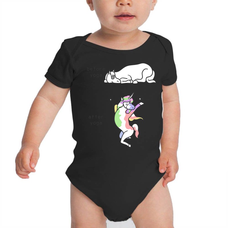 Limited Edition Before And After Yoga Unicorn Baby Bodysuit | Artistshot