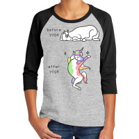 Limited Edition Before And After Yoga Unicorn Youth 3/4 Sleeve | Artistshot