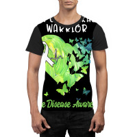 Womens Lyme Disease Tshirt Awareness Green Ribbon Warrior Women V Neck Graphic T-shirt | Artistshot