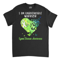 Womens Lyme Disease Tshirt Awareness Green Ribbon Warrior Women V Neck Classic T-shirt | Artistshot