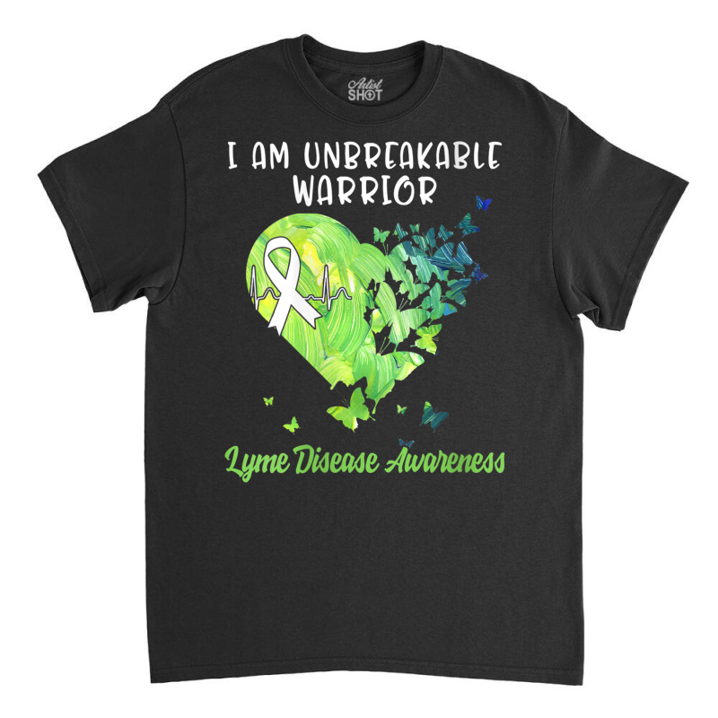 Womens Lyme Disease Tshirt Awareness Green Ribbon Warrior Women V Neck Classic T-shirt | Artistshot