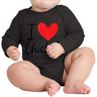 I Love Chicken Heart Latin Food Hispanic Fried Burrito Taco Long Sleeve Baby Bodysuit | Artistshot