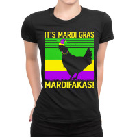 Mardi Gras Deer T  Shirt Happy Mardi Gras Chicken Lover Vintage Costum Ladies Fitted T-shirt | Artistshot