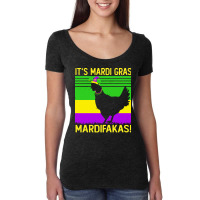 Mardi Gras Deer T  Shirt Happy Mardi Gras Chicken Lover Vintage Costum Women's Triblend Scoop T-shirt | Artistshot