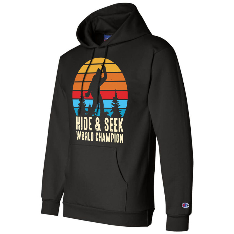 Bigfoot T  Shirt Retro Bigfoot Hide & Seek World Champion 6 Champion Hoodie by wehnereffie391 | Artistshot