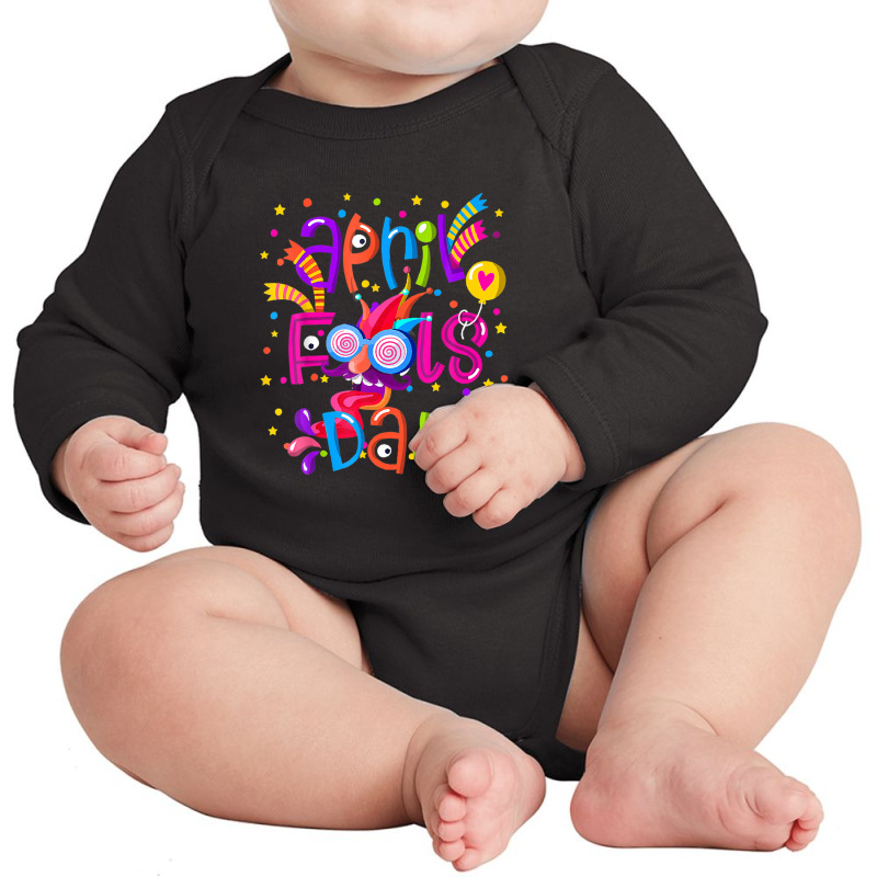 Happy April Fool's Day 1st April Fools Day 2022 Joke Funny Long Sleeve Baby Bodysuit by garbaaargouby | Artistshot