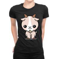 Chibi Kawaii Goat Farmer Farm Animal Lover77 Ladies Fitted T-shirt | Artistshot