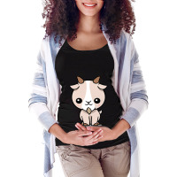 Chibi Kawaii Goat Farmer Farm Animal Lover77 Maternity Scoop Neck T-shirt | Artistshot