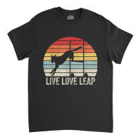 Retro Live Love Leap Canine Agility Dock Diving Dog Sport T Shirt Classic T-shirt | Artistshot