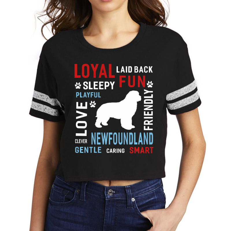 Hot Trend Love Gentle Smart Clever Newfoundland Dog Scorecard Crop Tee by Whitehead Hoppe | Artistshot