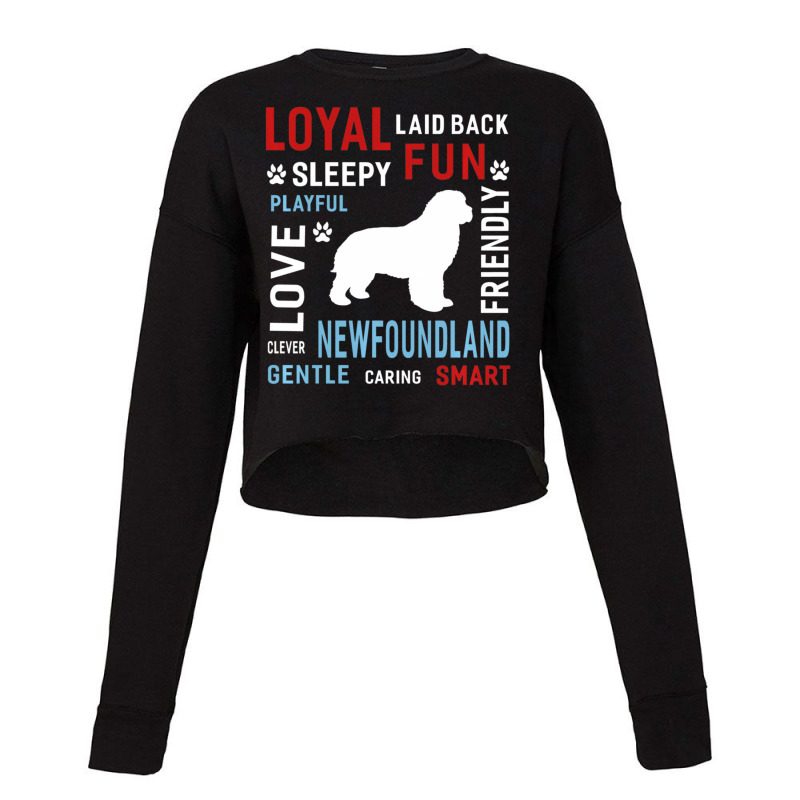 Hot Trend Love Gentle Smart Clever Newfoundland Dog Cropped Sweater by Whitehead Hoppe | Artistshot