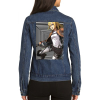 Trending Anime Fighting Simulator Codes Ladies Denim Jacket | Artistshot