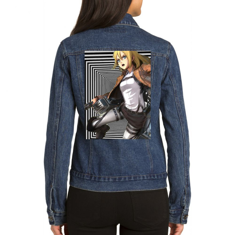 Trending Anime Fighting Simulator Codes Ladies Denim Jacket by Cormier Curtin | Artistshot