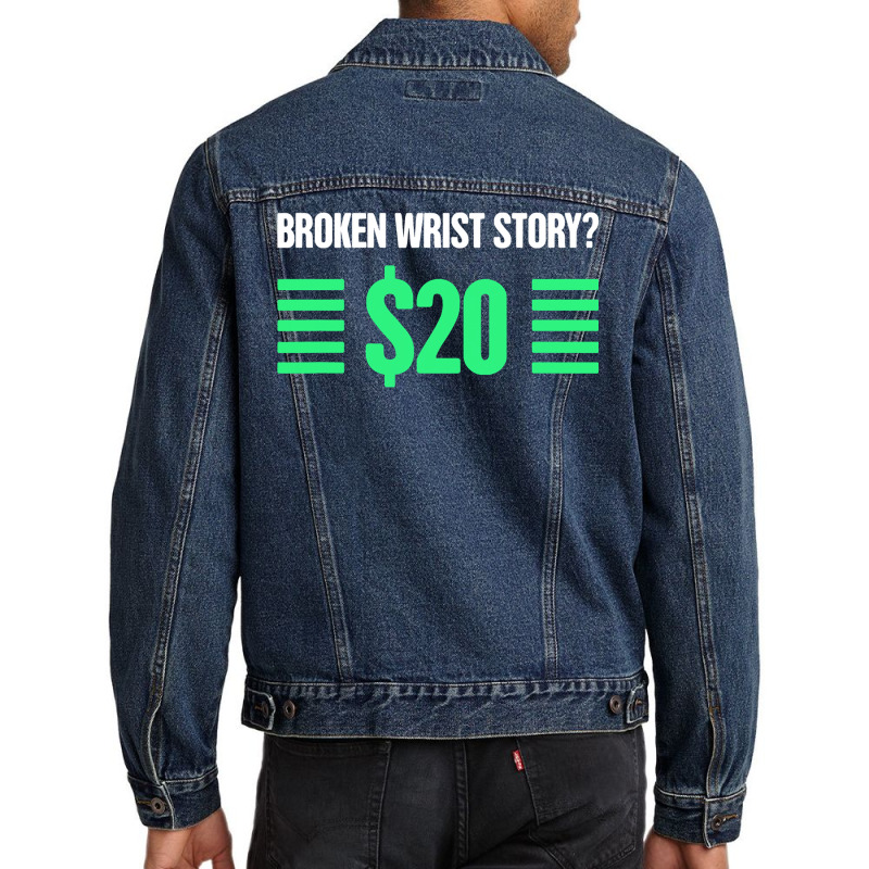 Funny Broken Wrist Men Denim Jacket | Artistshot