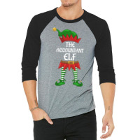 Accountant Elf Family Matching Group Christmas Party Stars 3/4 Sleeve Shirt | Artistshot