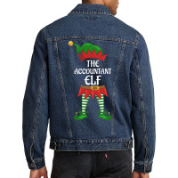 Accountant Elf Family Matching Group Christmas Party Stars Men Denim Jacket | Artistshot