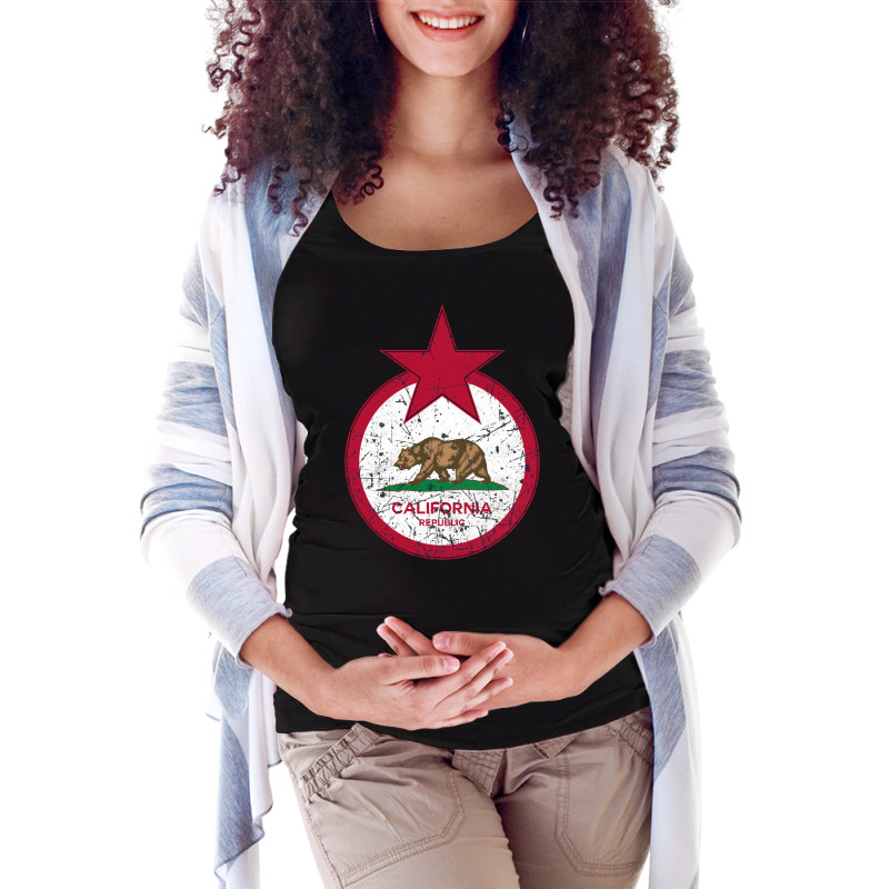 California Republic Us Flag Maternity Scoop Neck T-shirt by qraakninp | Artistshot