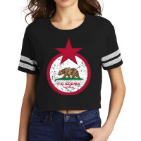 California Republic Us Flag Scorecard Crop Tee | Artistshot