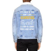 Funny Smart People 02 Statistics 80s Unisex Sherpa-lined Denim Jacket | Artistshot