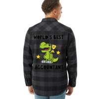 Funny Accountant Best Greawtest Dinosaur T Rex Tyrannosaurus Cute 70s Flannel Shirt | Artistshot