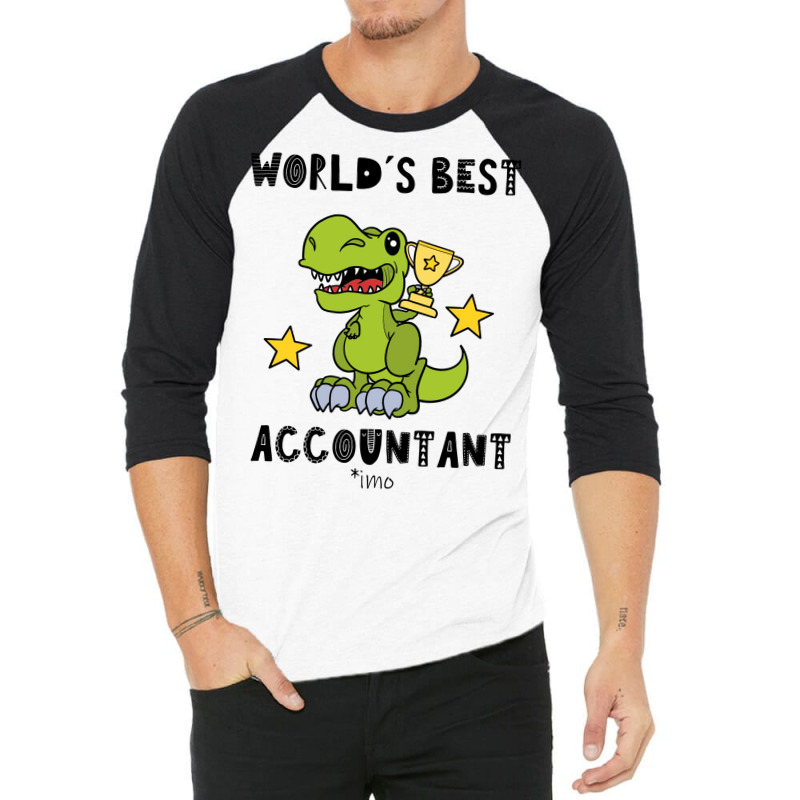 Funny Accountant Best Greawtest Dinosaur T Rex Tyrannosaurus Cute 70s 3/4 Sleeve Shirt | Artistshot