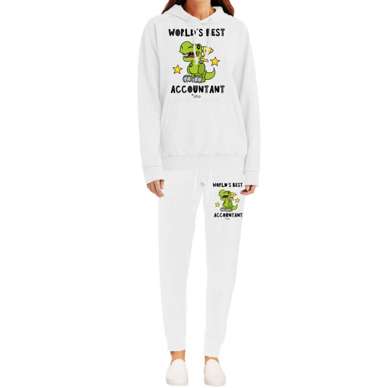 Funny Accountant Best Greawtest Dinosaur T Rex Tyrannosaurus Cute 70s Hoodie & Jogger Set | Artistshot