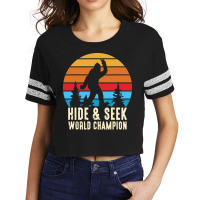 Bigfoot T  Shirt Retro Bigfoot Hide & Seek World Champion 6 Scorecard Crop Tee | Artistshot