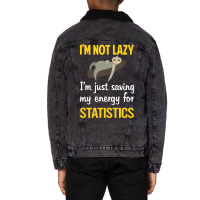 Funny Lazy Statistics Stars Unisex Sherpa-lined Denim Jacket | Artistshot