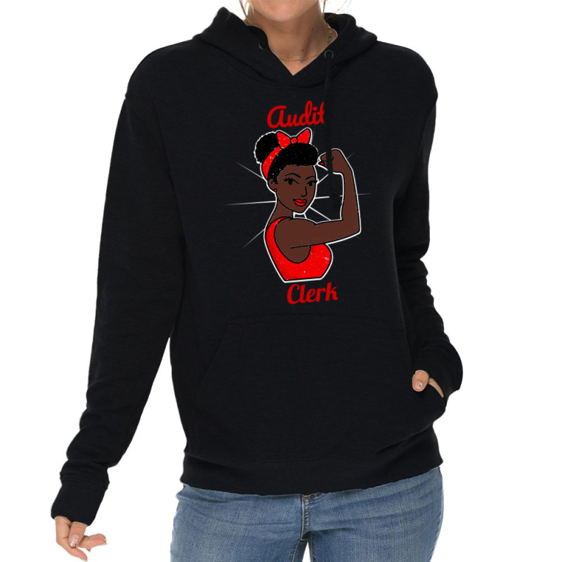 Audit Clerk Black Woman Strong Retro Vintage Poster Style Art Work Yel Lightweight Hoodie by qujijengobaz | Artistshot