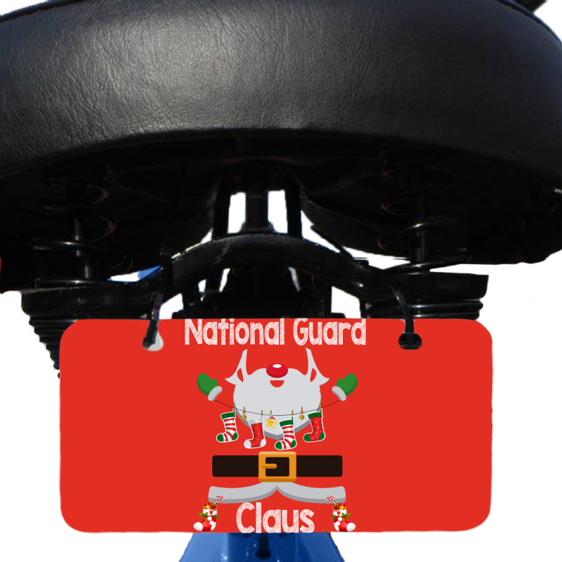 National Guard Claus Santa Christmas Costume Pajama 80s Bicycle License Plate | Artistshot