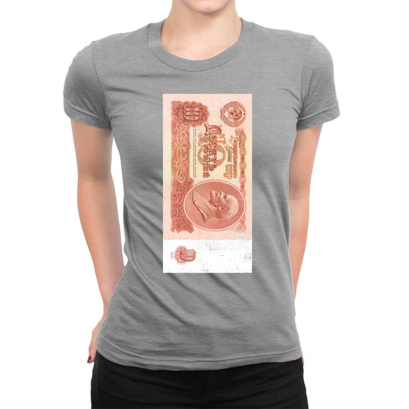 Cccp Rouble Lenin Soviet Money Ussr Ladies Fitted T-Shirt by qraakninp | Artistshot