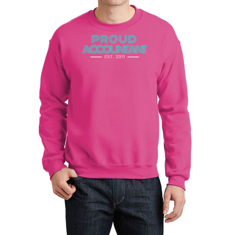 Proud Accountant Est 2011 Hippie Crewneck Sweatshirt | Artistshot