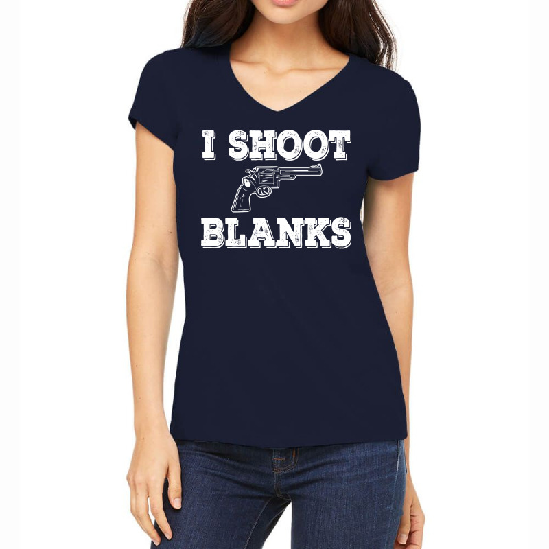 I Shoot Blanks Girl Women's V-Neck T-Shirt by bulshinssibiu | Artistshot