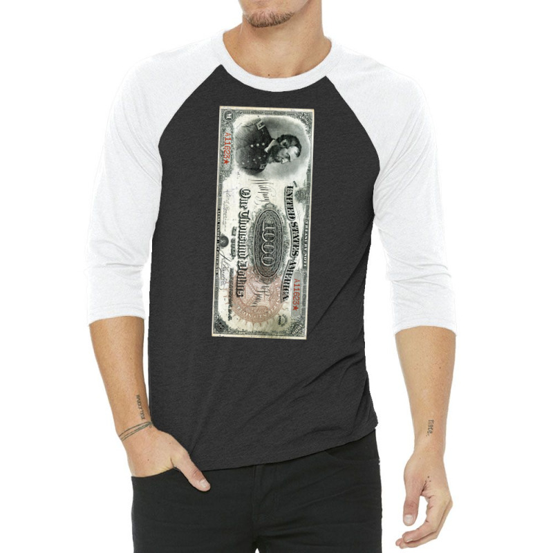 United States Dollar Bill 3/4 Sleeve Shirt | Artistshot