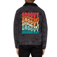 Groovy Accountant Vintage Retro 60s 70s 80s Vibes Hipster Unisex Sherpa-lined Denim Jacket | Artistshot