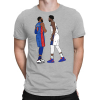 Joel Embiid Stares Down Andre Drummond T-shirt | Artistshot