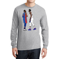 Joel Embiid Stares Down Andre Drummond Long Sleeve Shirts | Artistshot