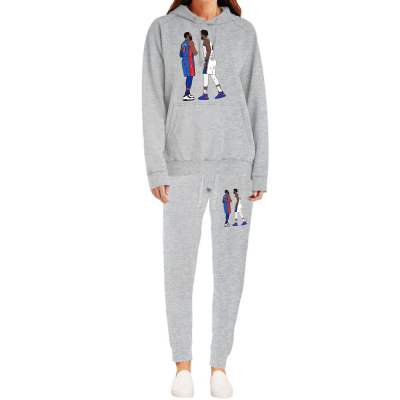 Joel Embiid Stares Down Andre Drummond Hoodie & Jogger Set | Artistshot