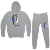 Joel Embiid Stares Down Andre Drummond Hoodie & Jogger Set | Artistshot