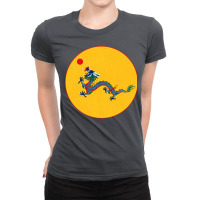 China Dragon Flag Chinese History Quing Ladies Fitted T-shirt | Artistshot