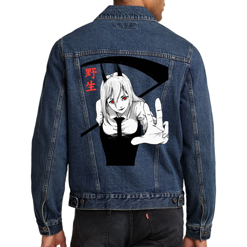 Japanese Anime Evil Girl Vaporwave Urban Cool Style Men Denim Jacket | Artistshot