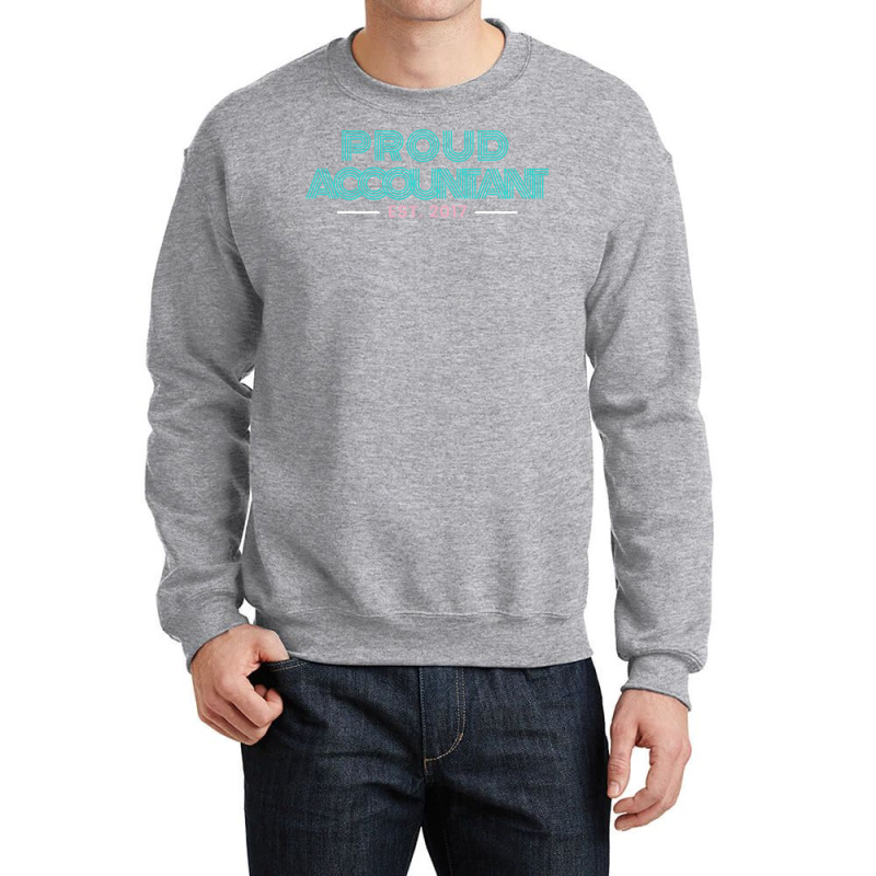 Proud Accountant Est 2017 Boy Crewneck Sweatshirt by hutormbuyie6 | Artistshot