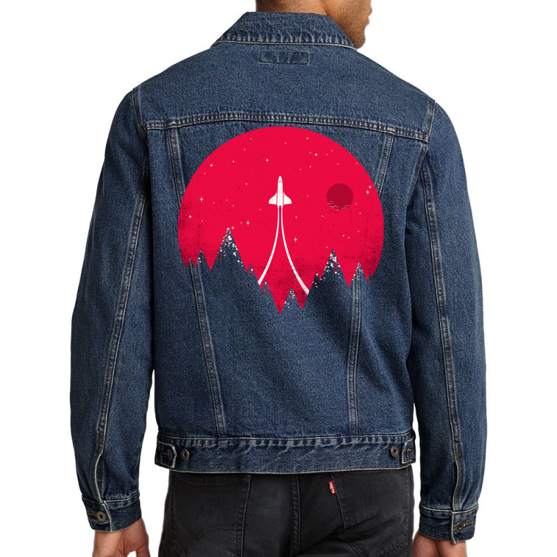 Journey To The Stars   Geometric Men Denim Jacket | Artistshot