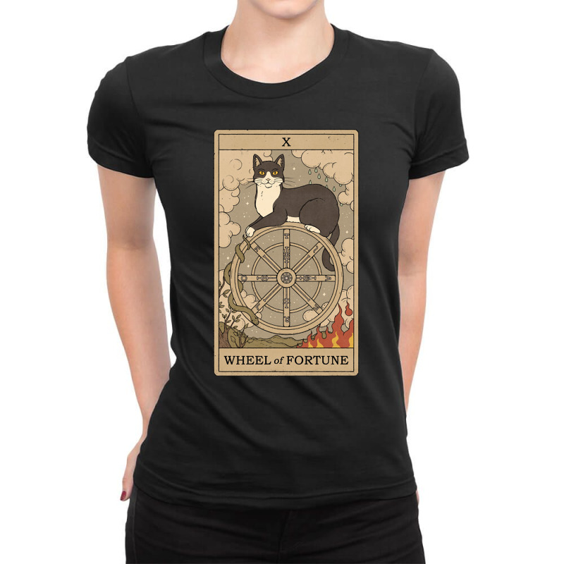 Trending Wheel Of Fortune Ladies Fitted T-Shirt by greggjvandervor | Artistshot